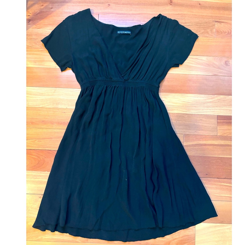 Black V Neck Empire Waist Brandy Melville Dress